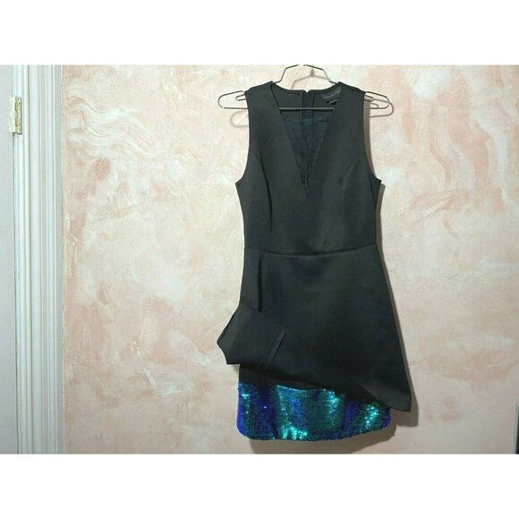 Sachin & Babi Dress bottom hem sequin Size 4 Black - Picture 10 of 12